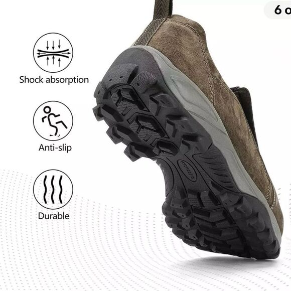 NORTIV 8 Men's Jungle Moc Slip On Loafer Walking Shoes Size 10 - Picture 6 of 10